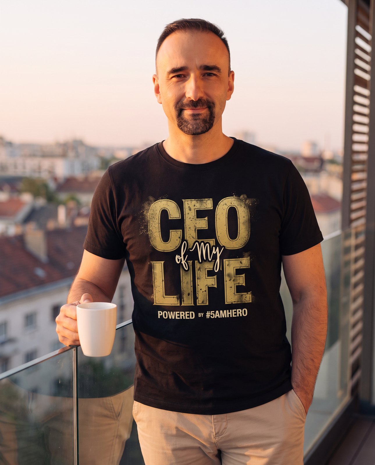 Dan Luca în tricoul CEO of my LIFE